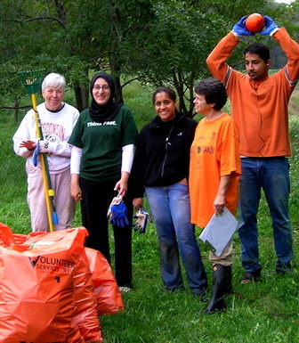 The Dennis Ave. stormwater ponds crew, minus Dana, who was taking the picture