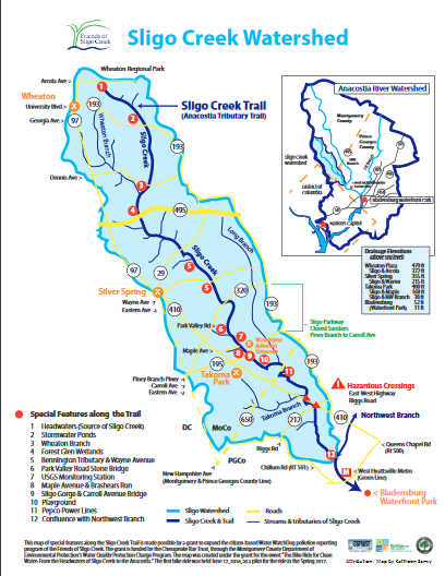 Sligo Creek Special Features Map