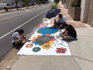 Students create artwork and awareness about storm drain flowing directly to Sligo Creek 