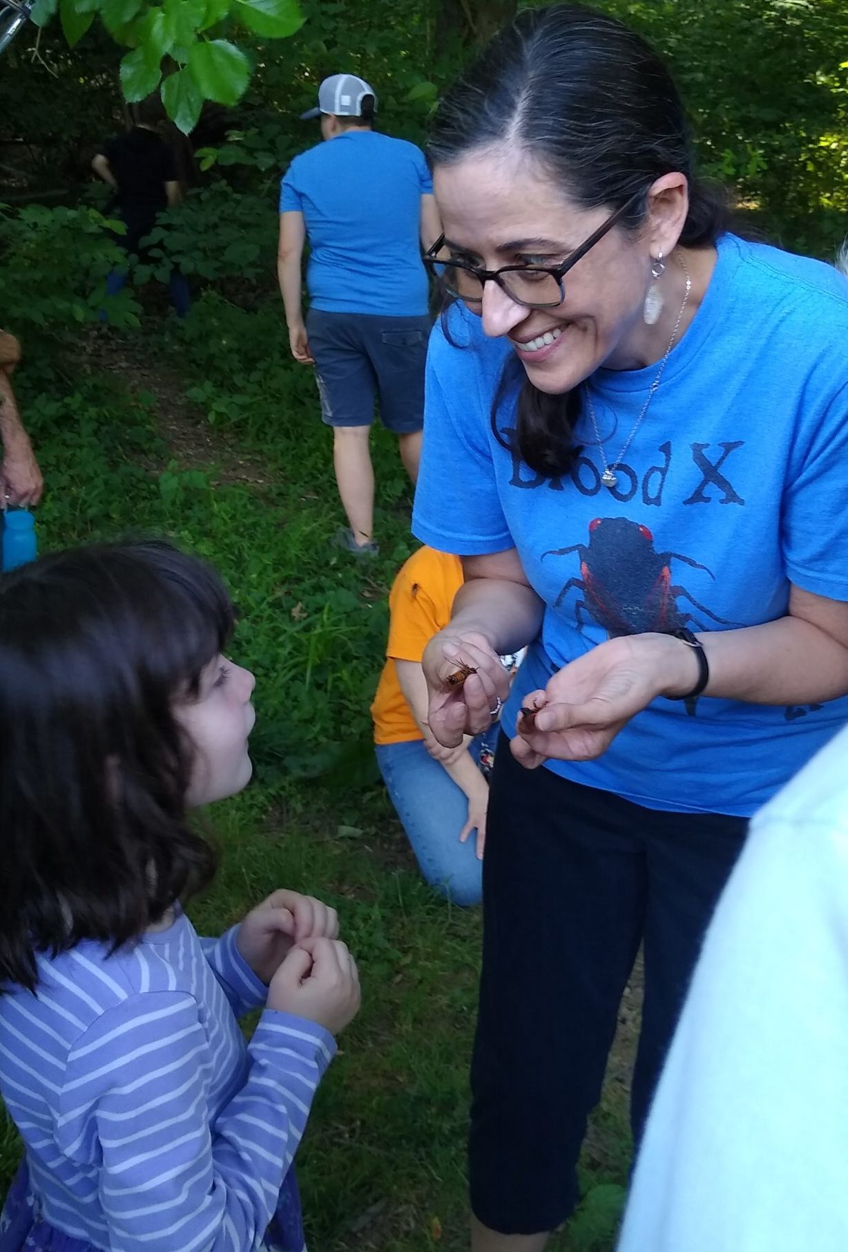 Diane answers a question from a young cicada fan