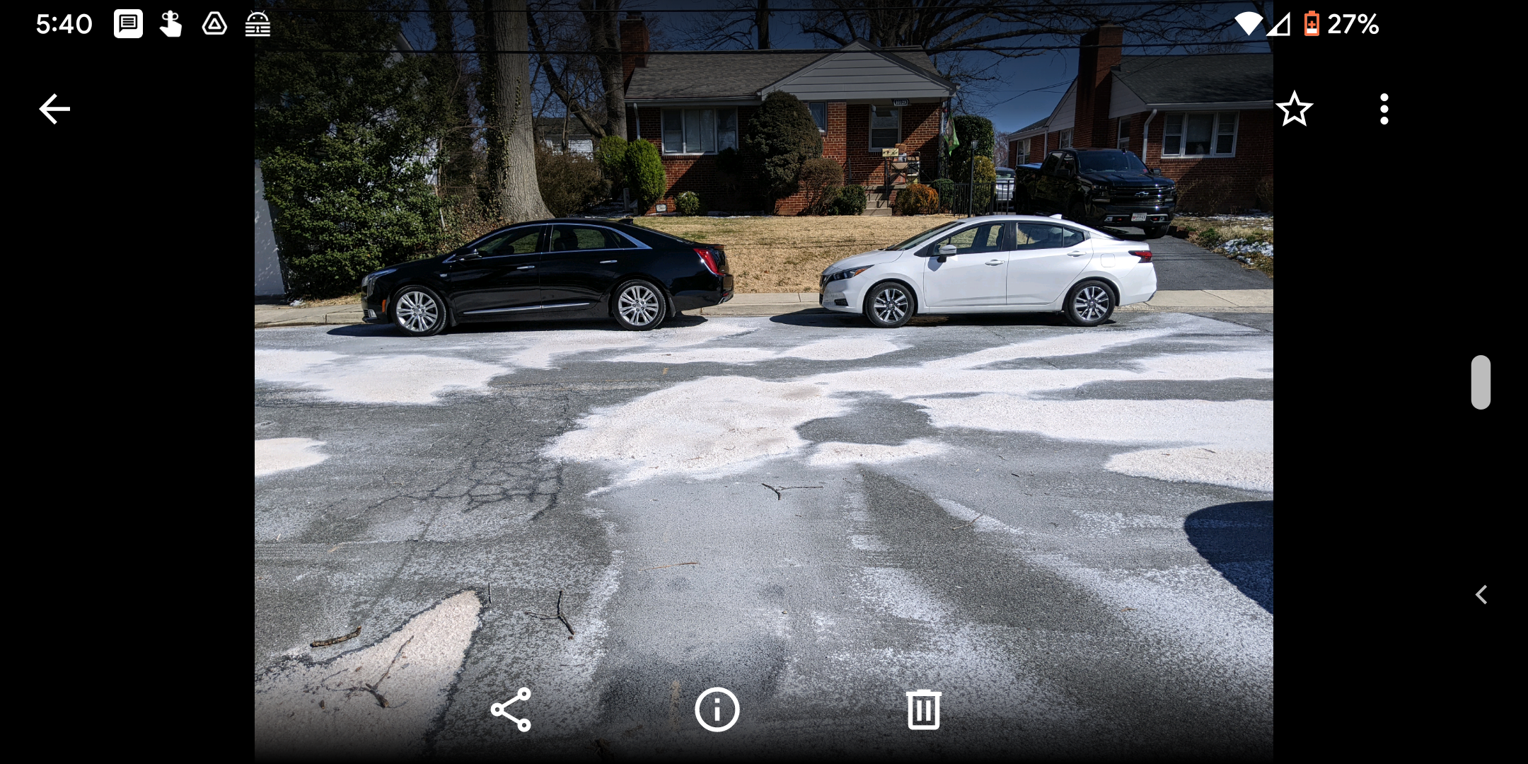 A set of excessive salt piles at Dallas Ave. near Sligo Creek.