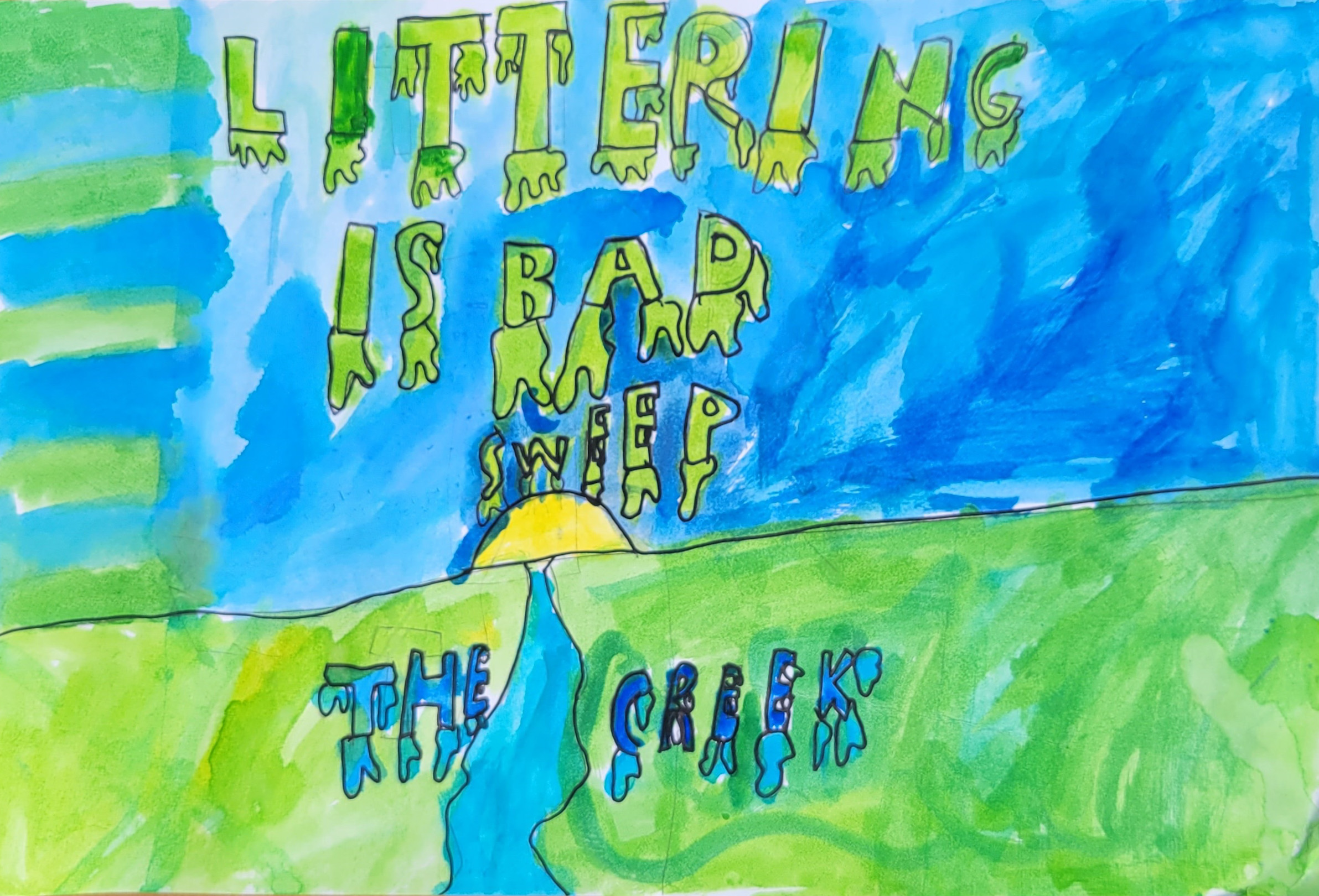 Littering Is Bad - Sweep the Creek by Yhkr