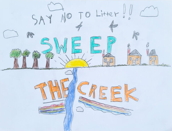 Say No to Litter Sweep the Creek by Zemichael
